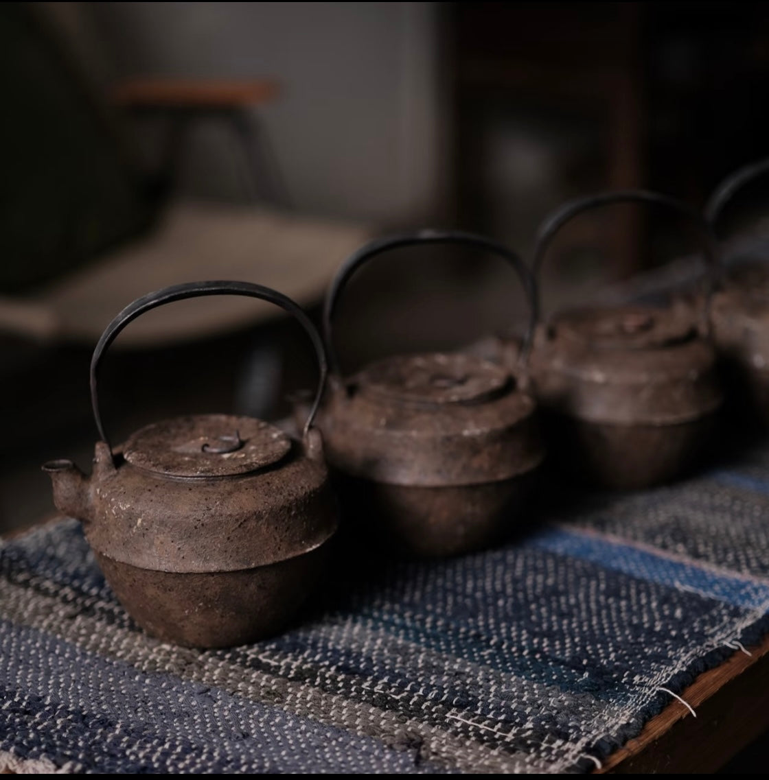 Rusted iron handle pot